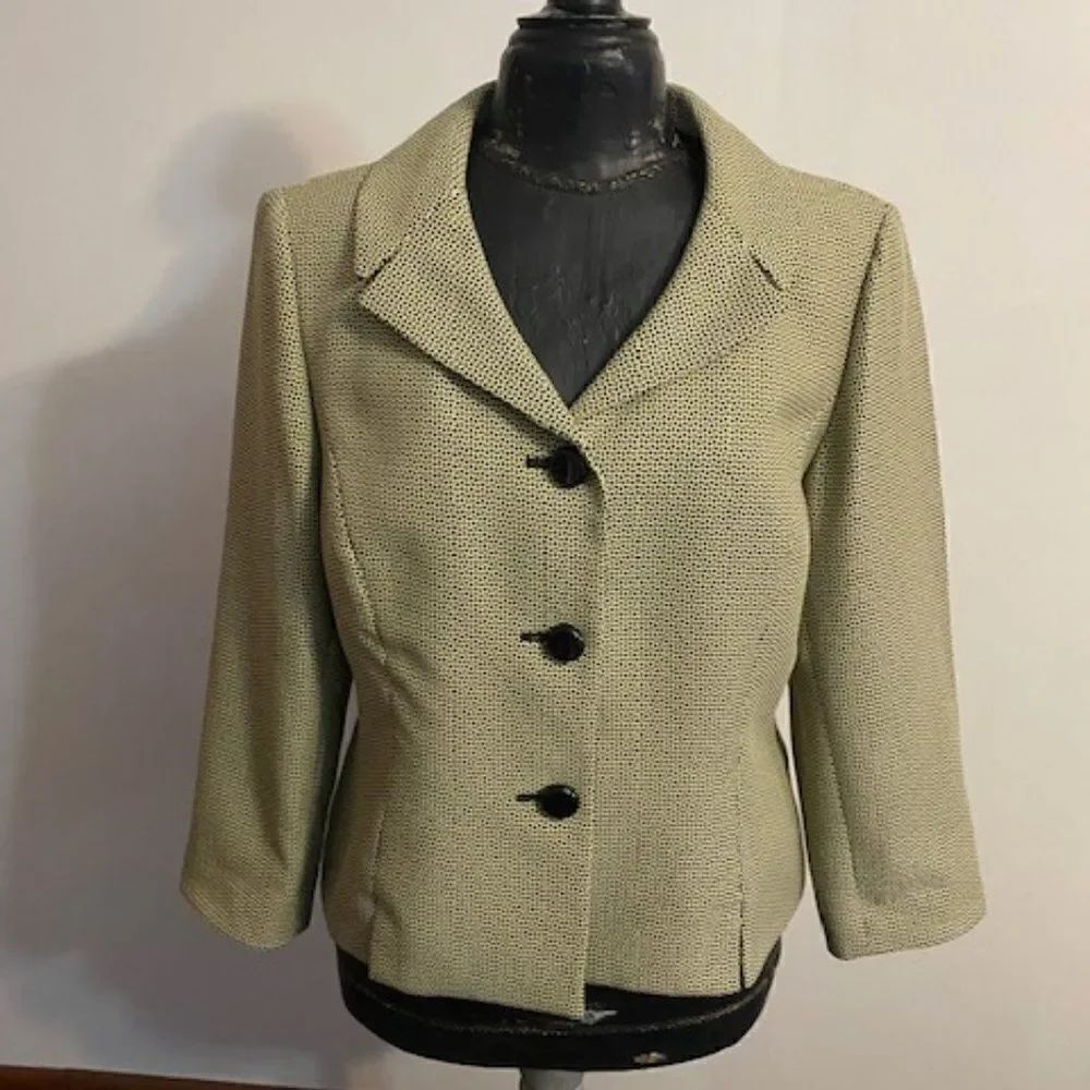 Collections for Le Suit Geometric Black/Green blazer, size 12